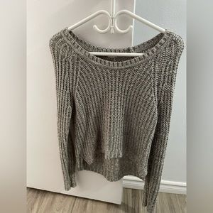 Heather grey high low sweater